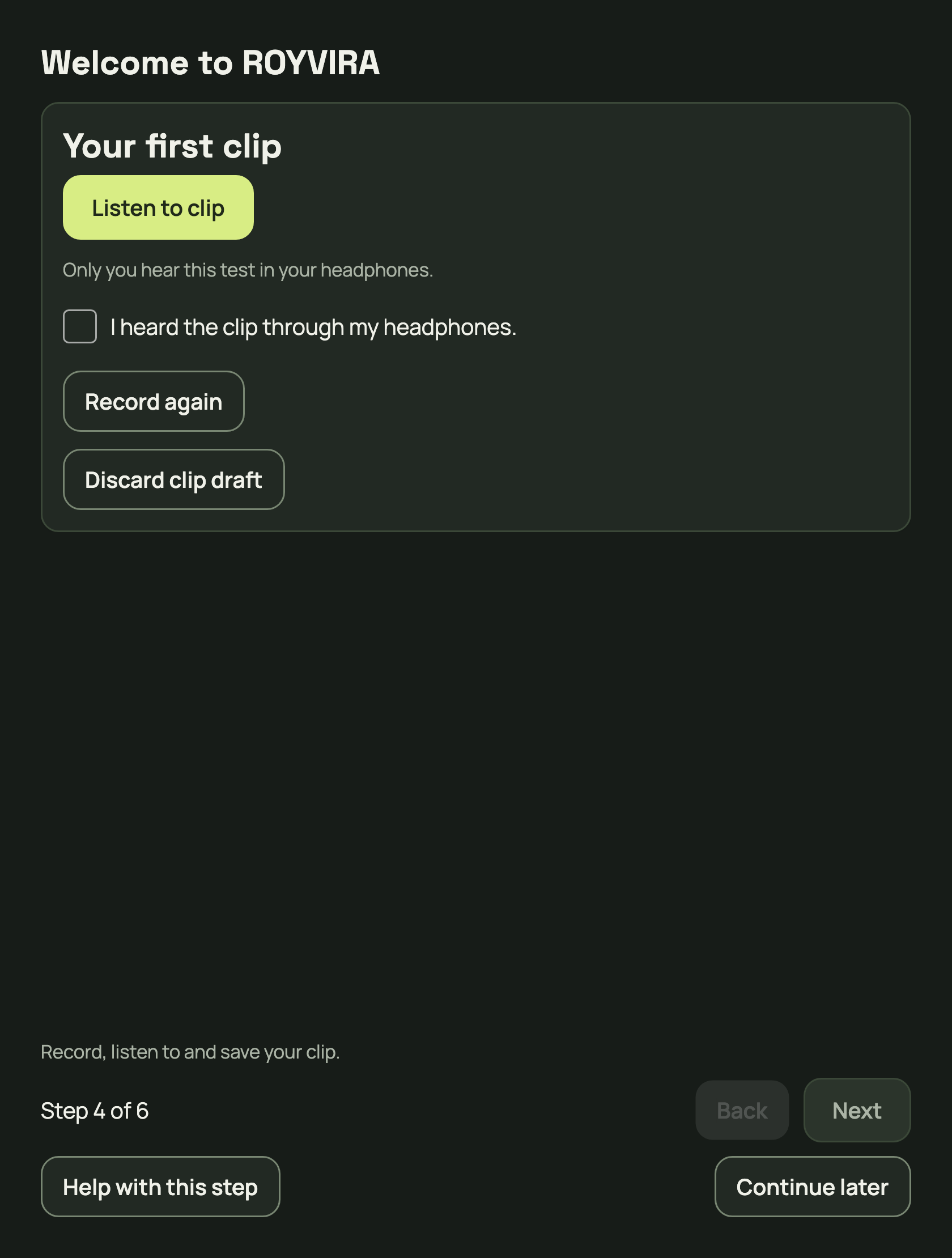 Listen to clip and confirm that you actually heard it locally.